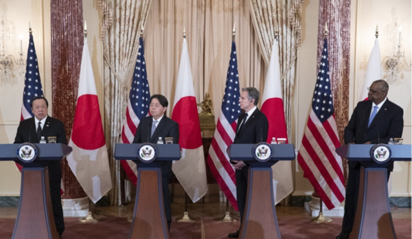 미일 '외교·국방 2+2 회담' 공동 기자회견 [사진=연합뉴스]